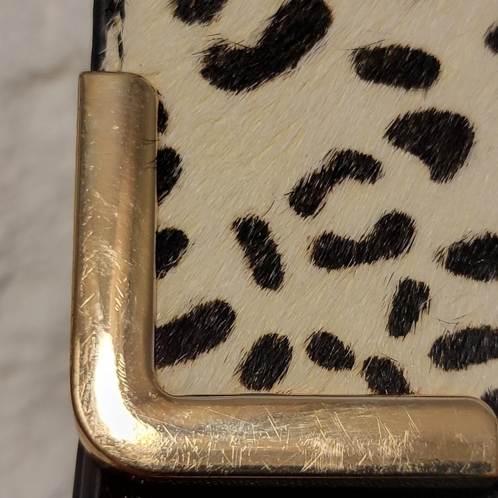 Dune London Handbag Crossbody Black Animal Print Calf Hair Leather & Wallet - Picture 10 of 10